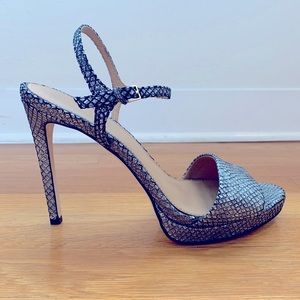 Metallic Silver High Heel Sandals